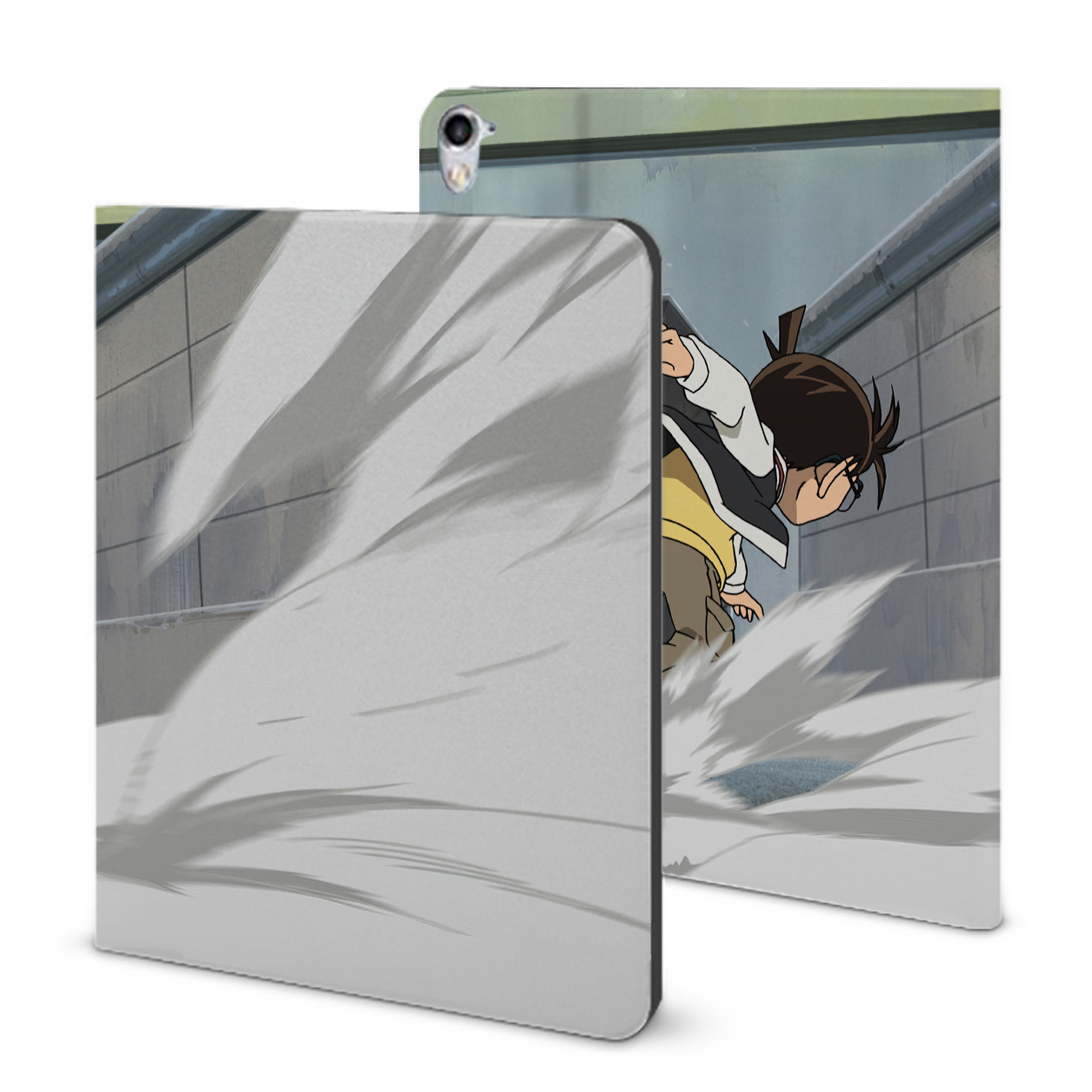 （画像用） 名探偵コナン Detective Conan IPad ケース ブック型 PUレザー TPU 耐衝撃 軽量 薄型 ペン収納なし 全面保護 IPad 各モデル対応